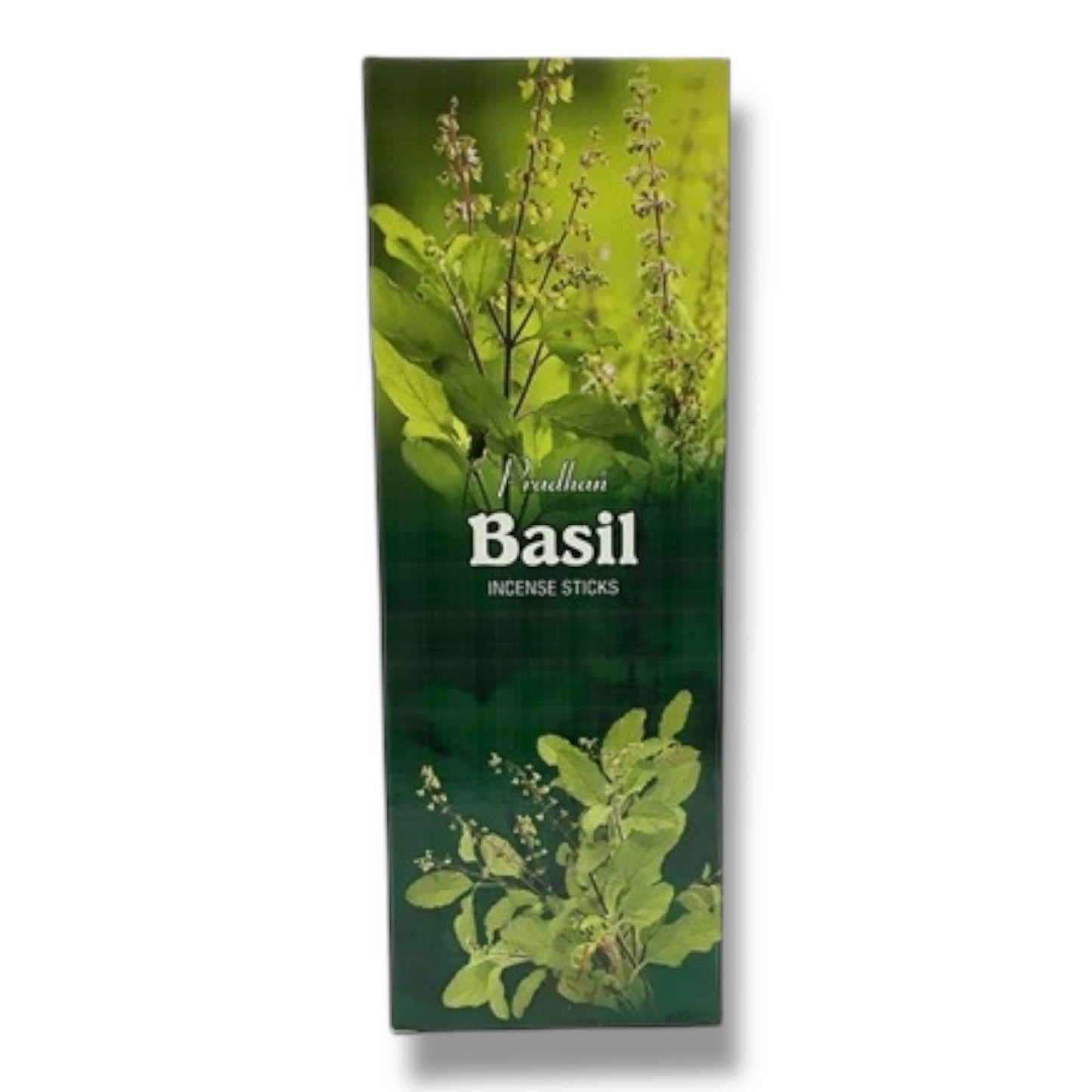 Basil Incense Sticks – 120 Sticks Total – 6 Hexagon Packs of 20 – Herbal & Refreshing Aroma, Hand-Rolled Indian Incense for Purification, Meditation, and Mental Clarity – Pradhan Brand