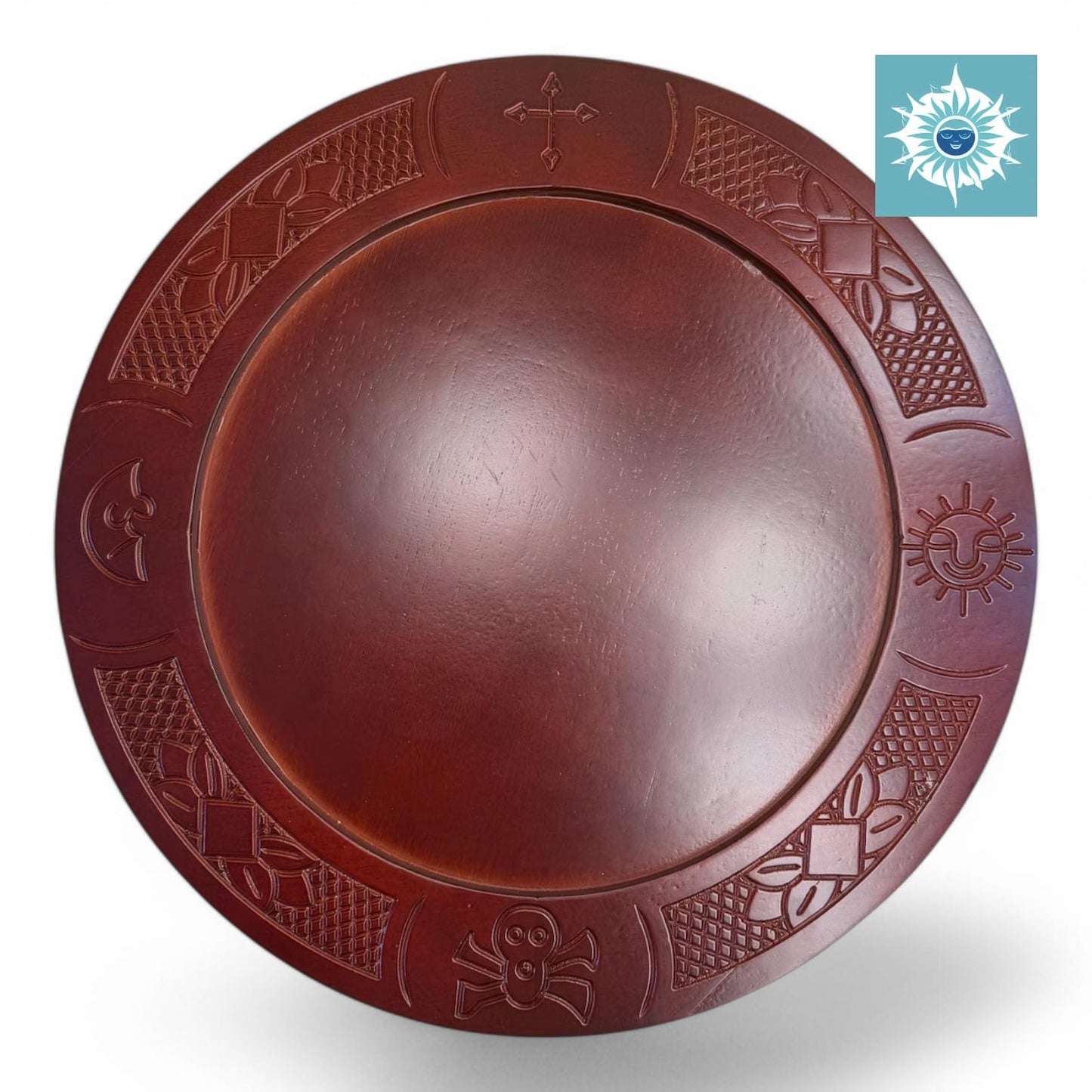 Combo Tablero de Ifa con Brocha y Opele, Babalawo, Santeria, Orula Set, Ifa Board, Brush and Ekuele, Wooden