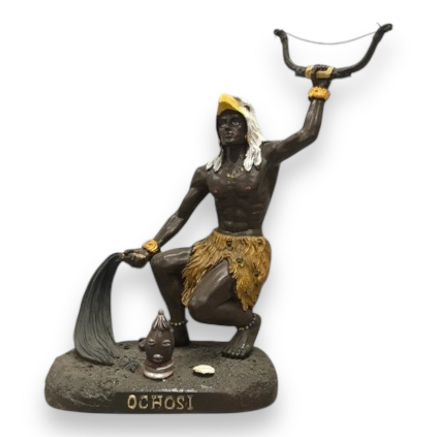 Ochosi 8" and 12" - Orisha Religious Statue Figurine