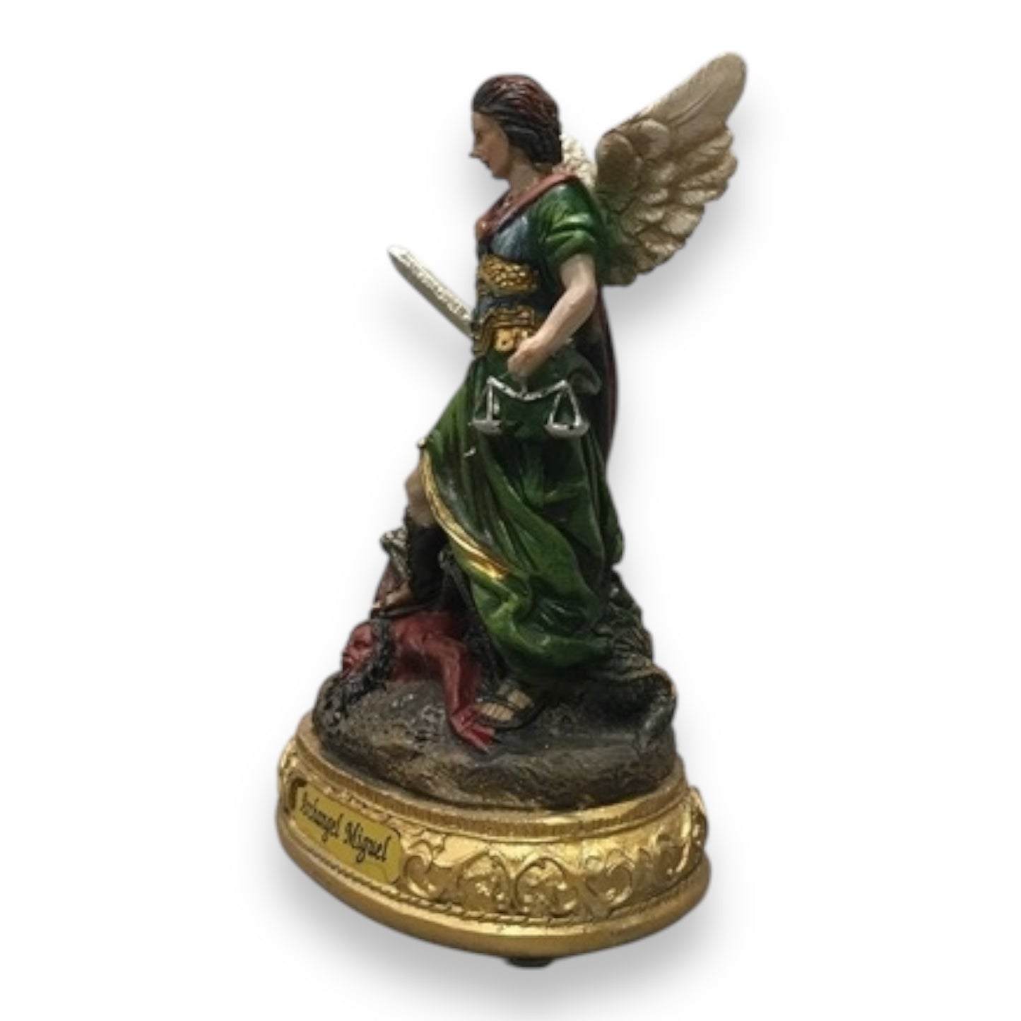 San Miguel 5" and 8" - Saint Michael Archangel - Religious Statue Figurine