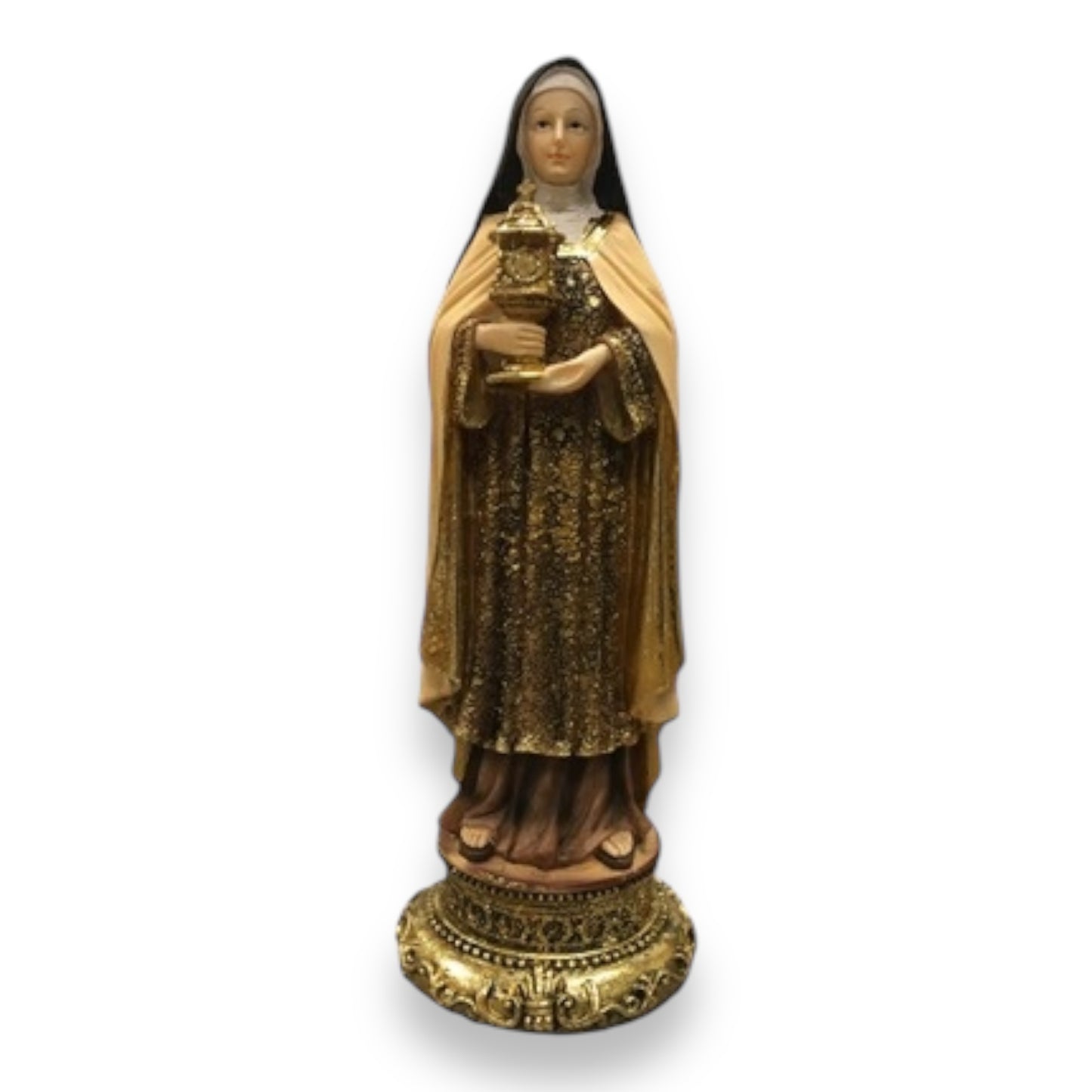 Santa Clara - 5" , 8" and 12" - Saint Clare Religious Statue Figurine