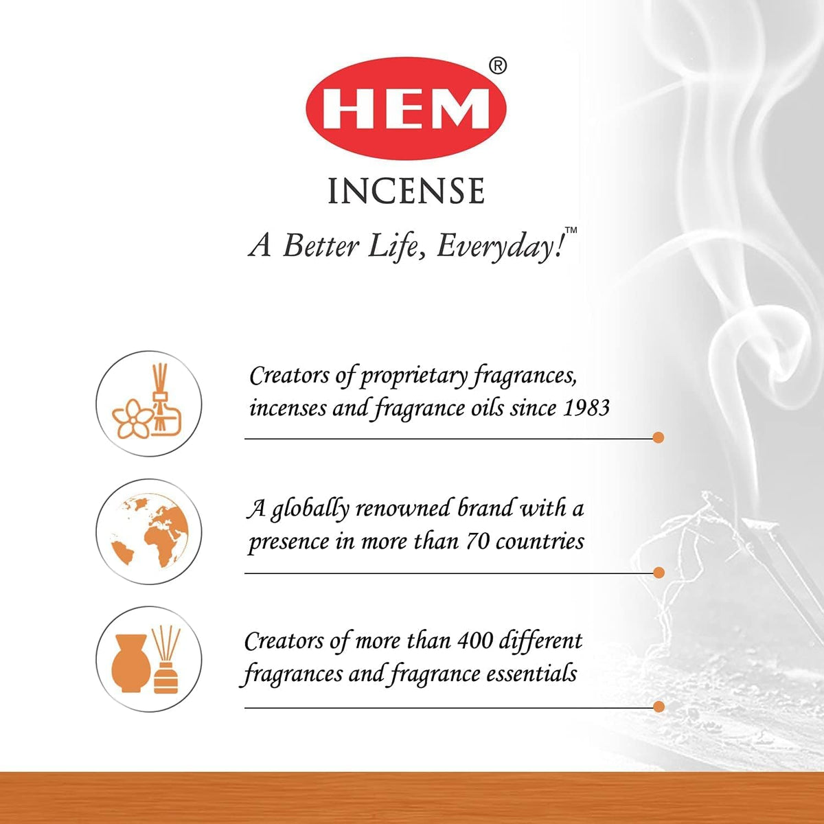 HEM Cedar Incense Sticks Pack Of 120 Count | 100% Natural, Pure House & Flower Powder | Fresh & Long