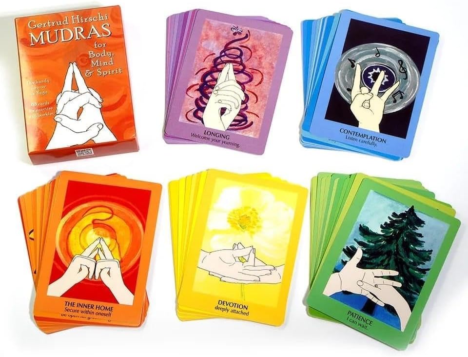 The Handy 68-Card Mudras Oracle Tarot Deck, Yoga Spiritual Practice Accessories for Energy Alignment