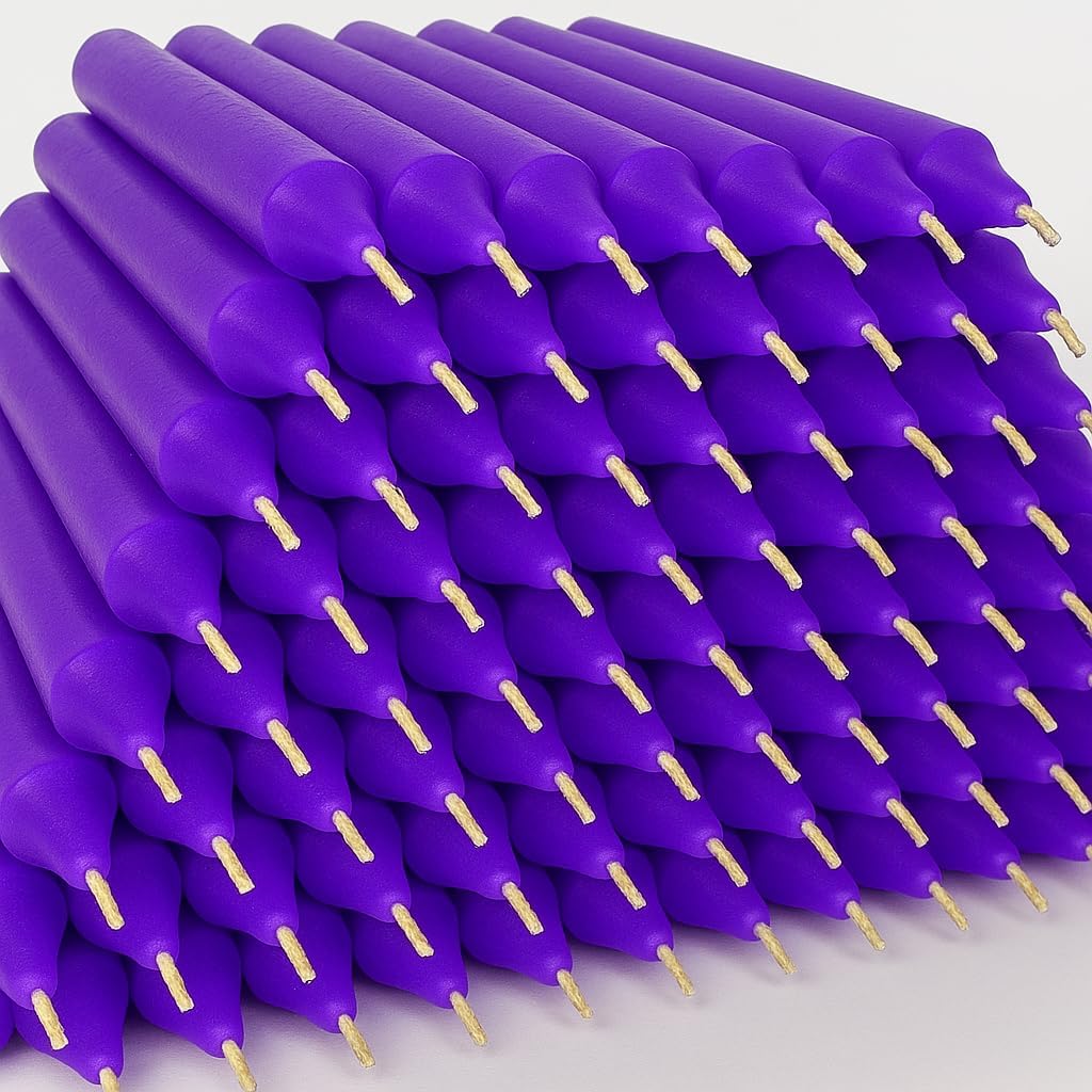 36 Pack Spiritual Ritual Candles - 6 Inch Velas Unscented Candles for Cleansing, Protection, Meditation & Spell Work - Multiple Colors Available (Purple)