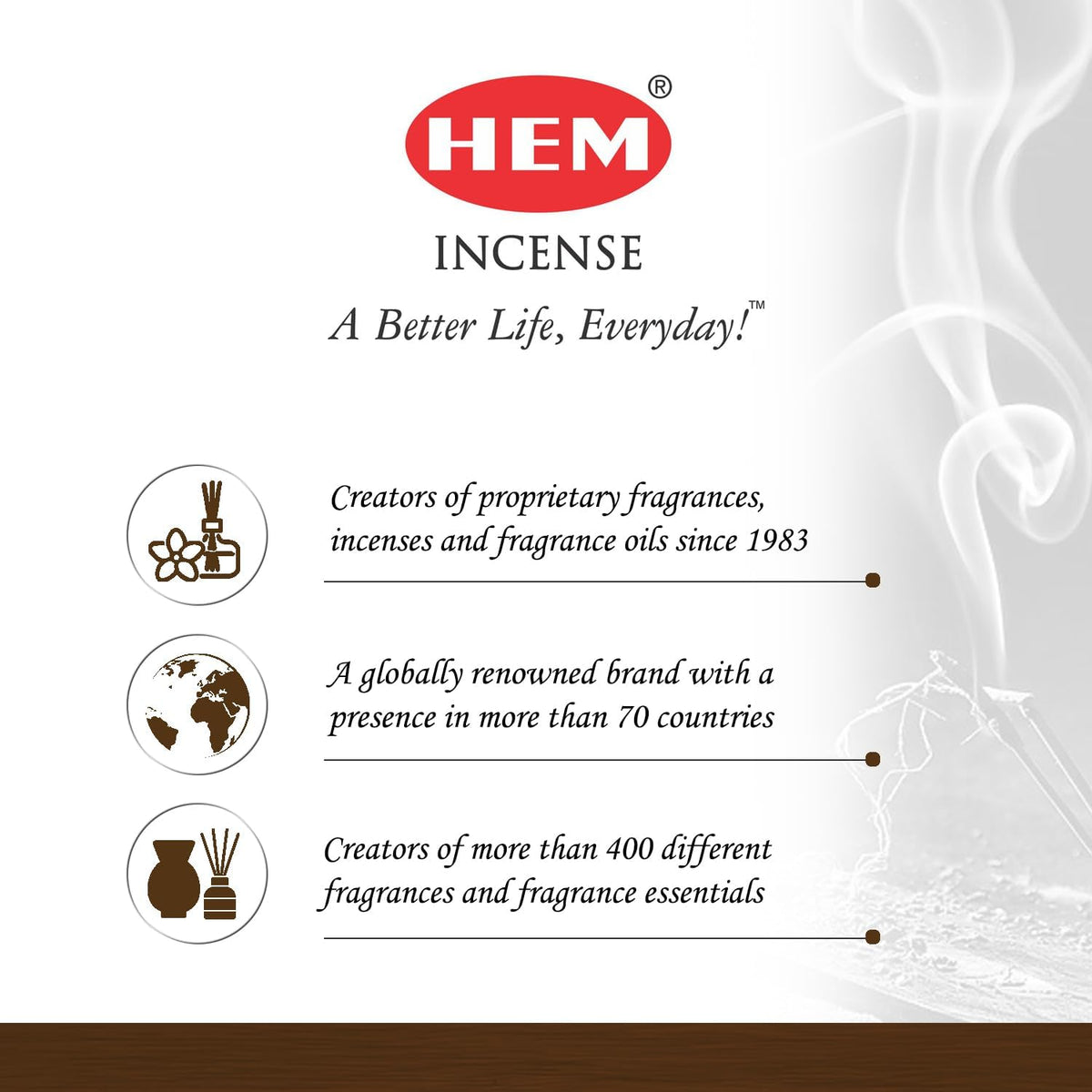 Hem French Vanilla Incense Sticks (120 Sticks, 6 Boxes Inside) - 9 Inches Long, 20g per Box - Create