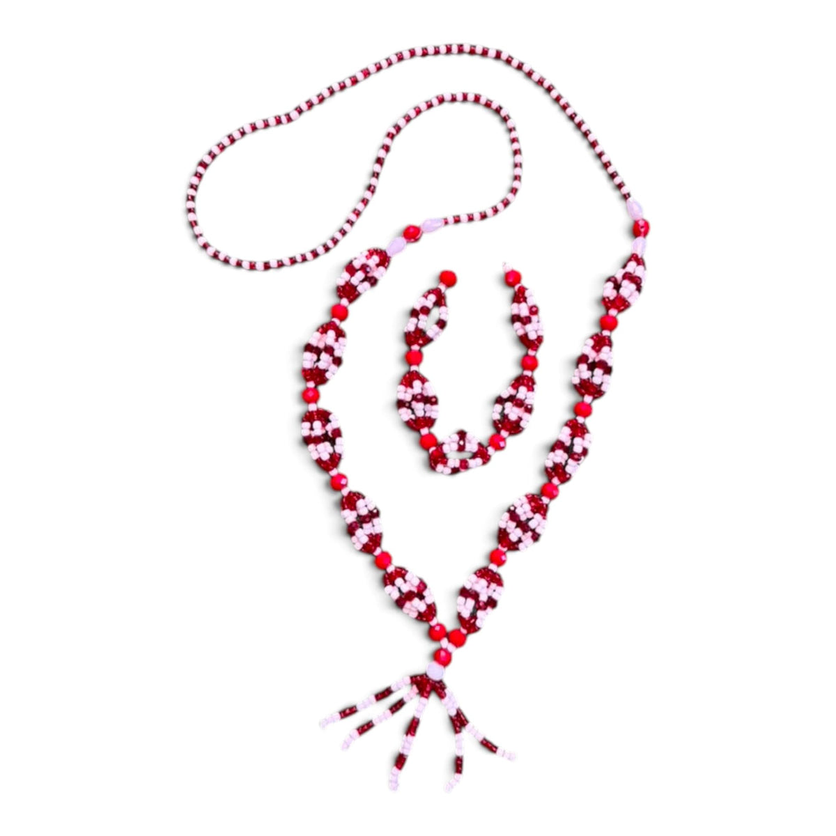 Yoruba Collar y Mazo Beaded Set – Spiritual Santeria Religious Necklace & Ilde, Handmade Shango