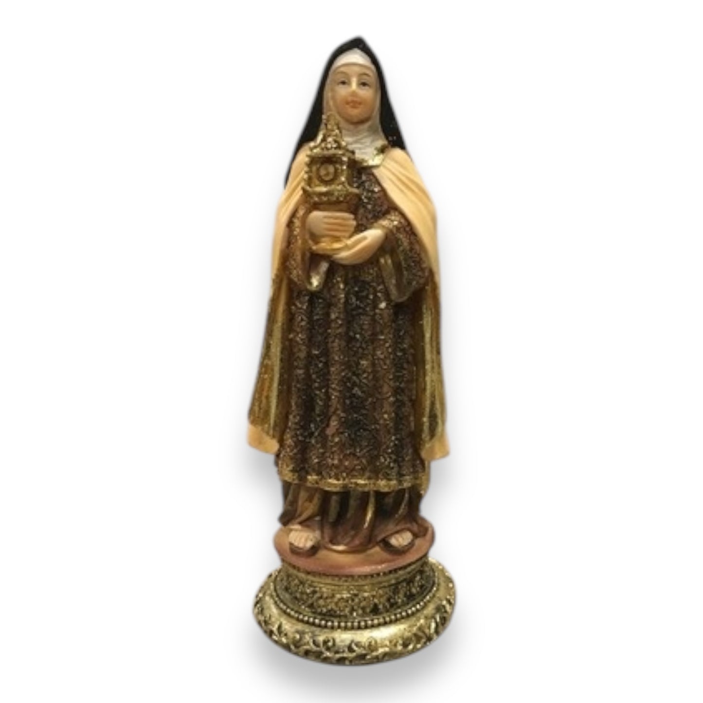 Santa Clara - 5" , 8" and 12" - Saint Clare Religious Statue Figurine