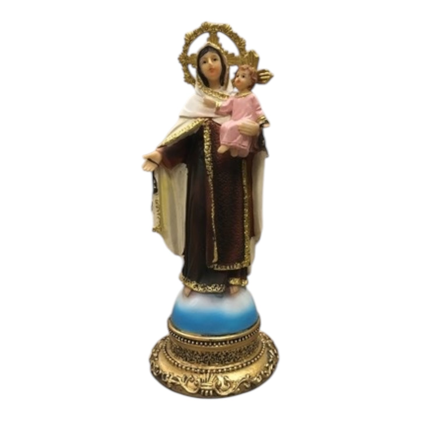 Virgen del Carmen - 5" , 8" and 12" - Our Lady of Carmen Statue Religious Figurine