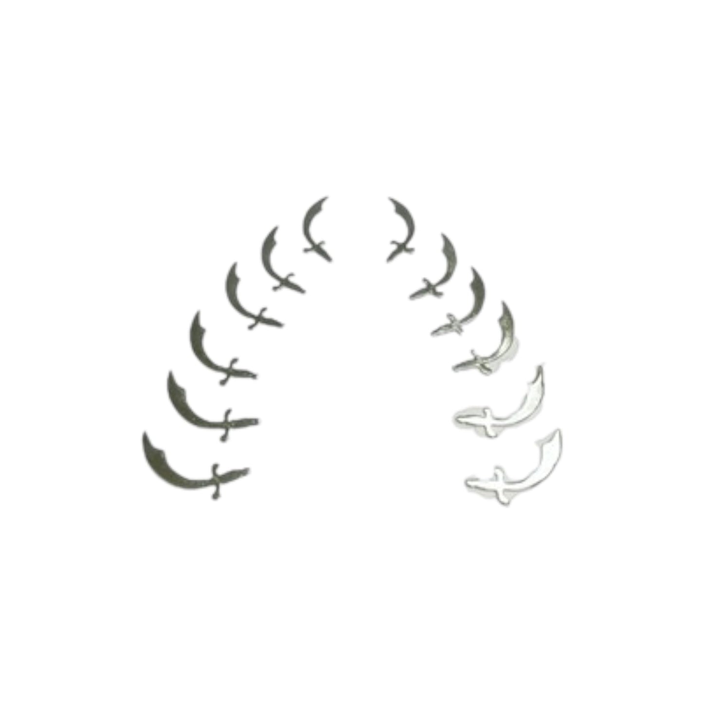 Scimitar Charms Set – 12 Small Sword Amulets for