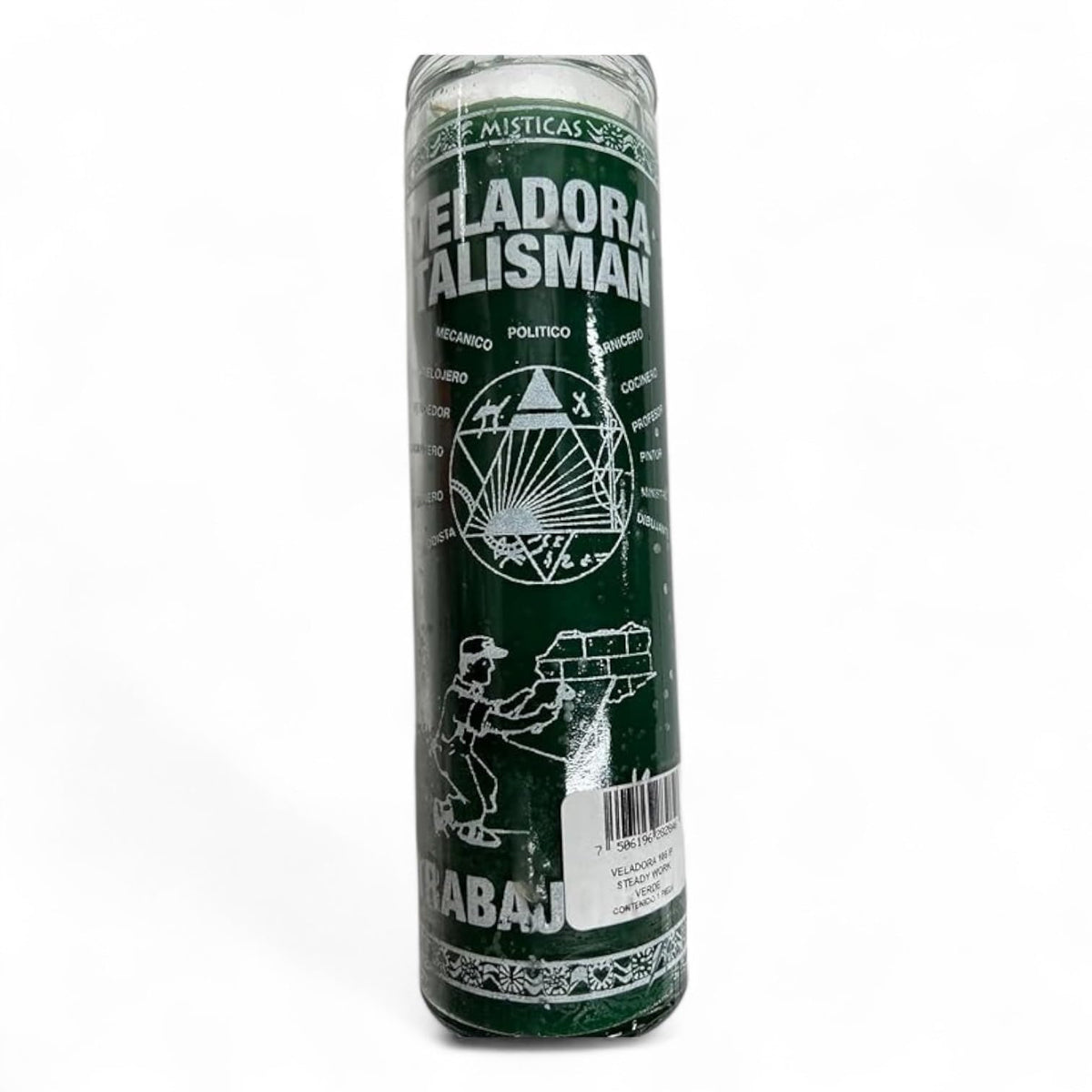 Candle 7 Day Stady Work 8" Trabajo Fijo Unscented Pillar