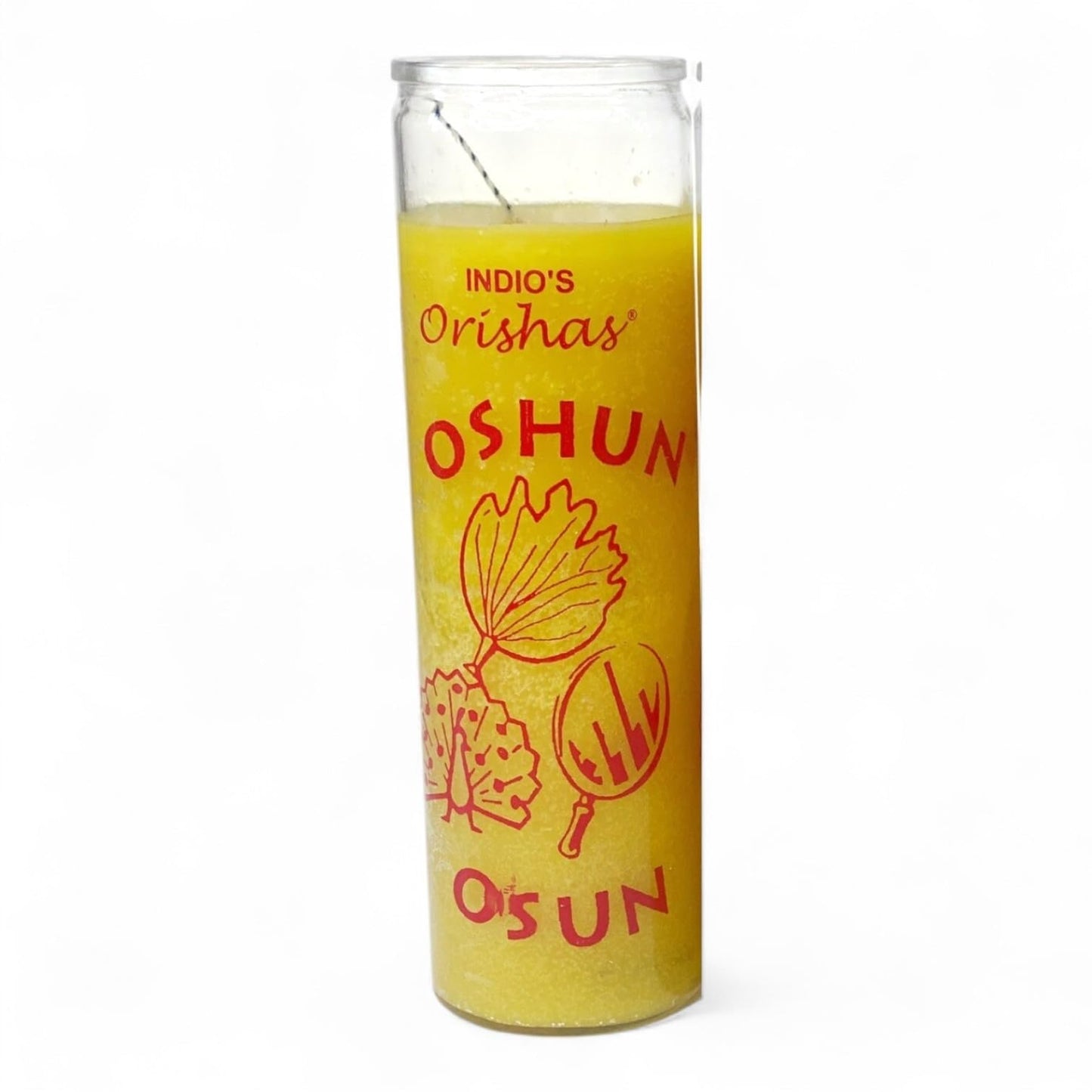 Oshun Prayer Candle 7 Day 8" Vela de Unscented Pillar