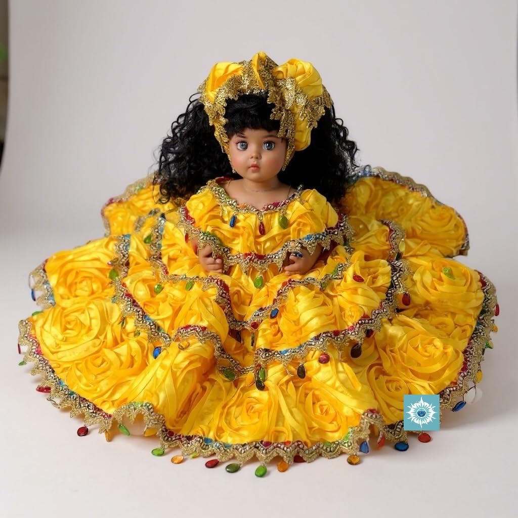 Oshun Muneca Jitana Santeria Doll Decoration Muñeca Yellow