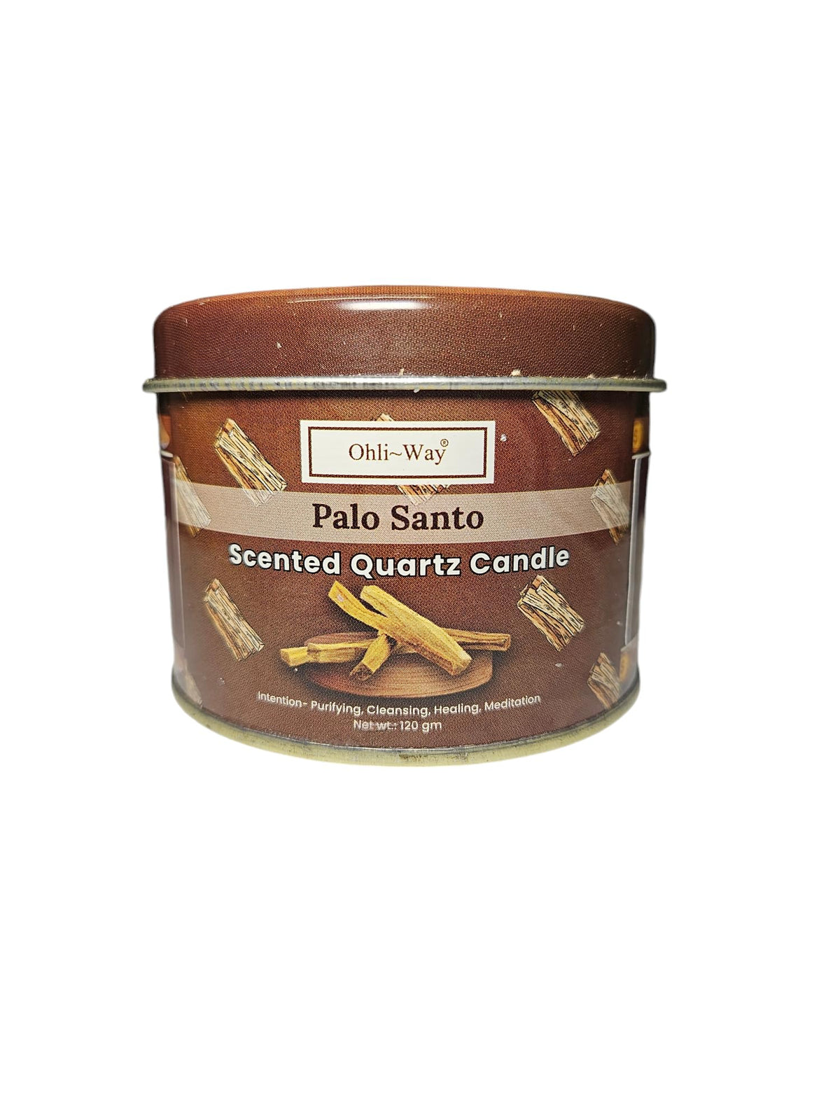 Palo-Santo Scented Quartz Candle – Purifying, Cleansing