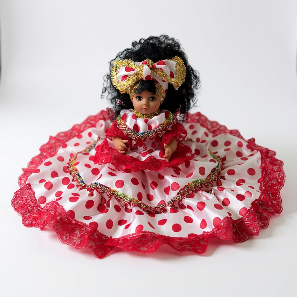 Santeria Red Polka Dot Gitana Doll – Muneca Ritual Yoruba