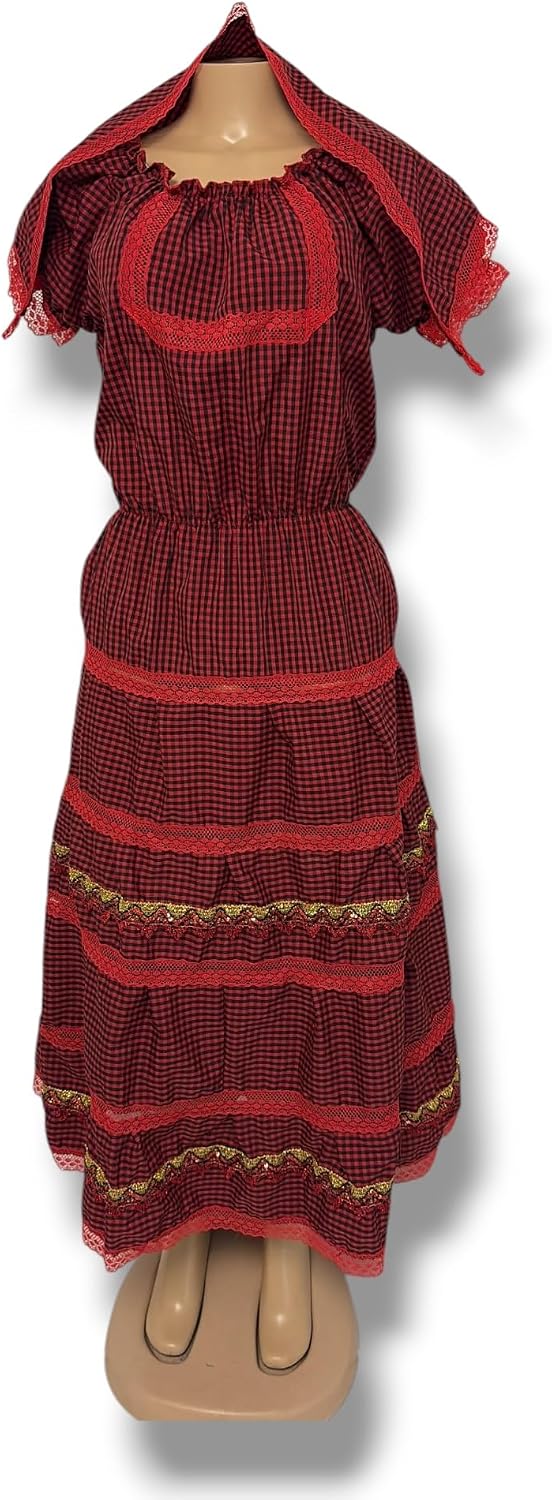 Santeria Dress with Quilla for Women | Traditional Orisha Outfit for Yemaya, Ochun, Oya & Chango | R
