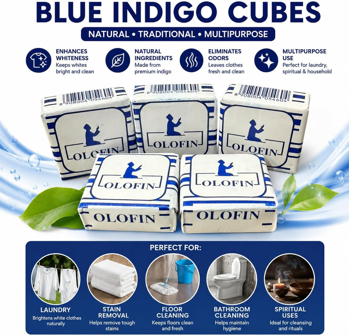 Blue Indigo Cubes 10 Pack – Añil Azul Laundry Whitener (10 PCS)