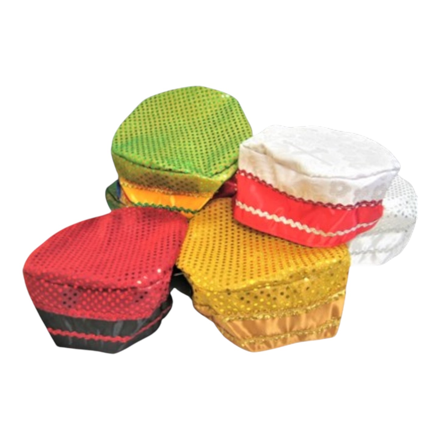 Handmade - Ifa, Babalawos Hats Skull Caps, Santeria Ritual Caps, Gorro de Santo - Light Fabric, Multiple Colors