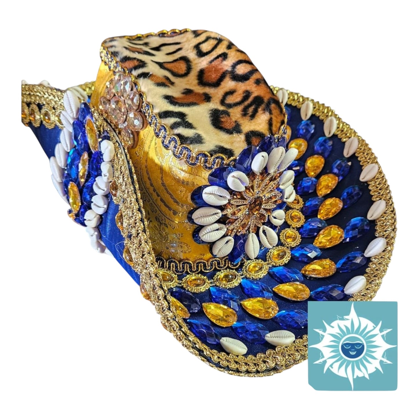 Sombrero Decorado Grande Oggun and Oshoci Hat Santeria, Ifa Handmade Sombrero de Ogun and Oshoci