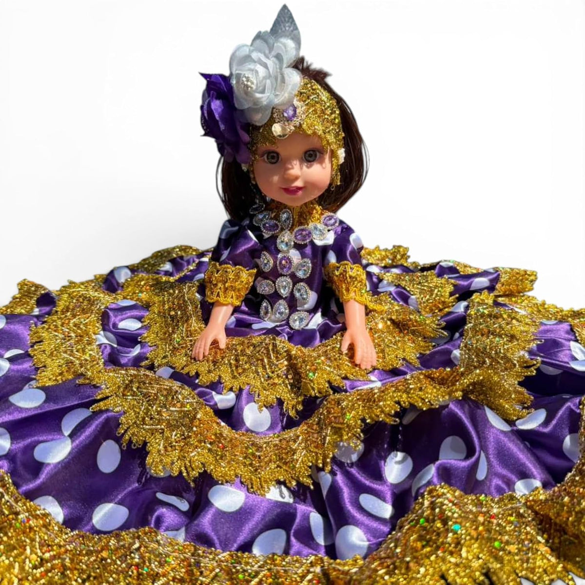 Purple Gitana Muneca 11 Inch Spiritual Altar Decor Figurine Yoruba