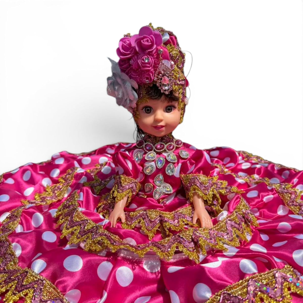 Gitana Muneca 11 Inch Pink Spiritual Figurine for Altar Decor Yoruba Religious