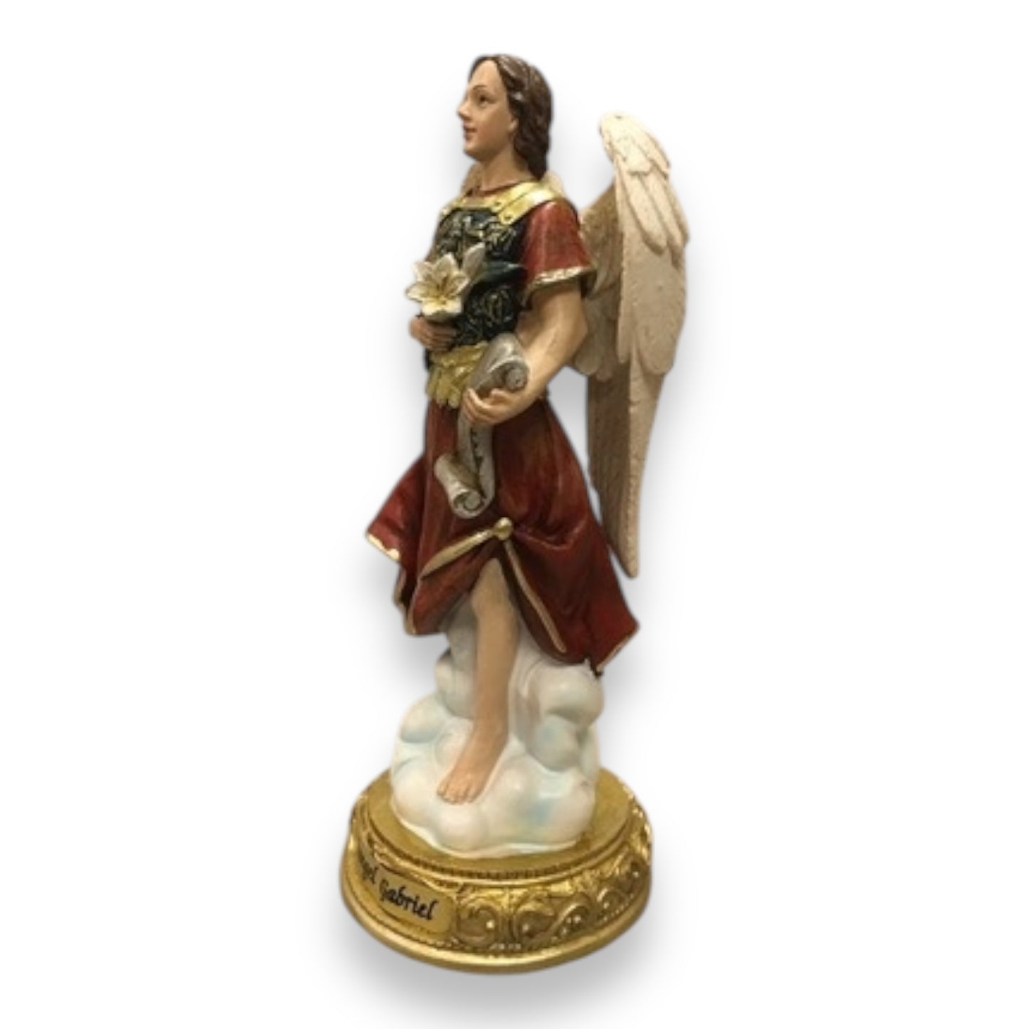 Saint Gabriel Archangel 8" and 12" Resin Figurine – Religious Statue for Home and Altar