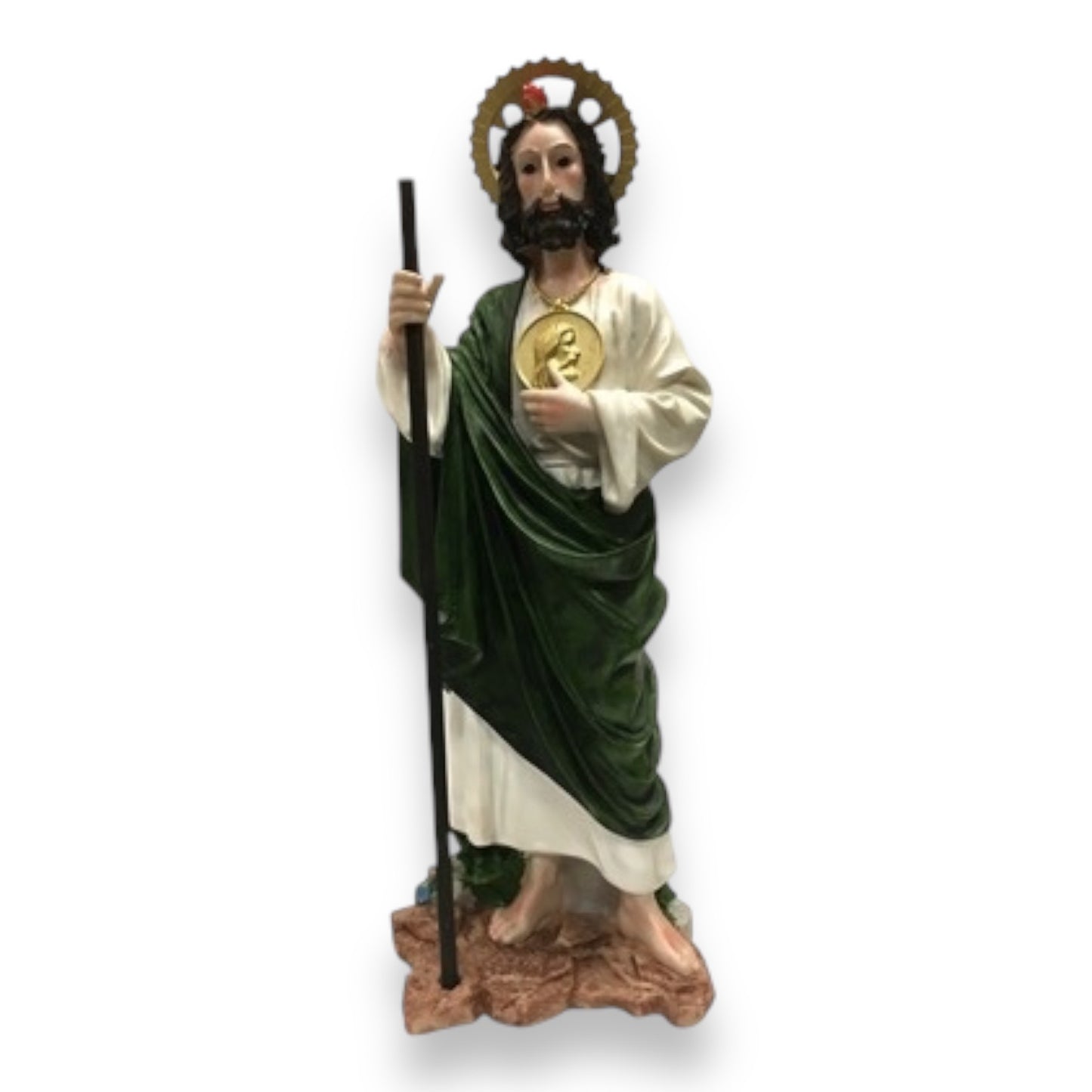 San Judas - Saint Jude Thaddaeus 8" , 12" and 18" Resin Figurine – Religious Statue