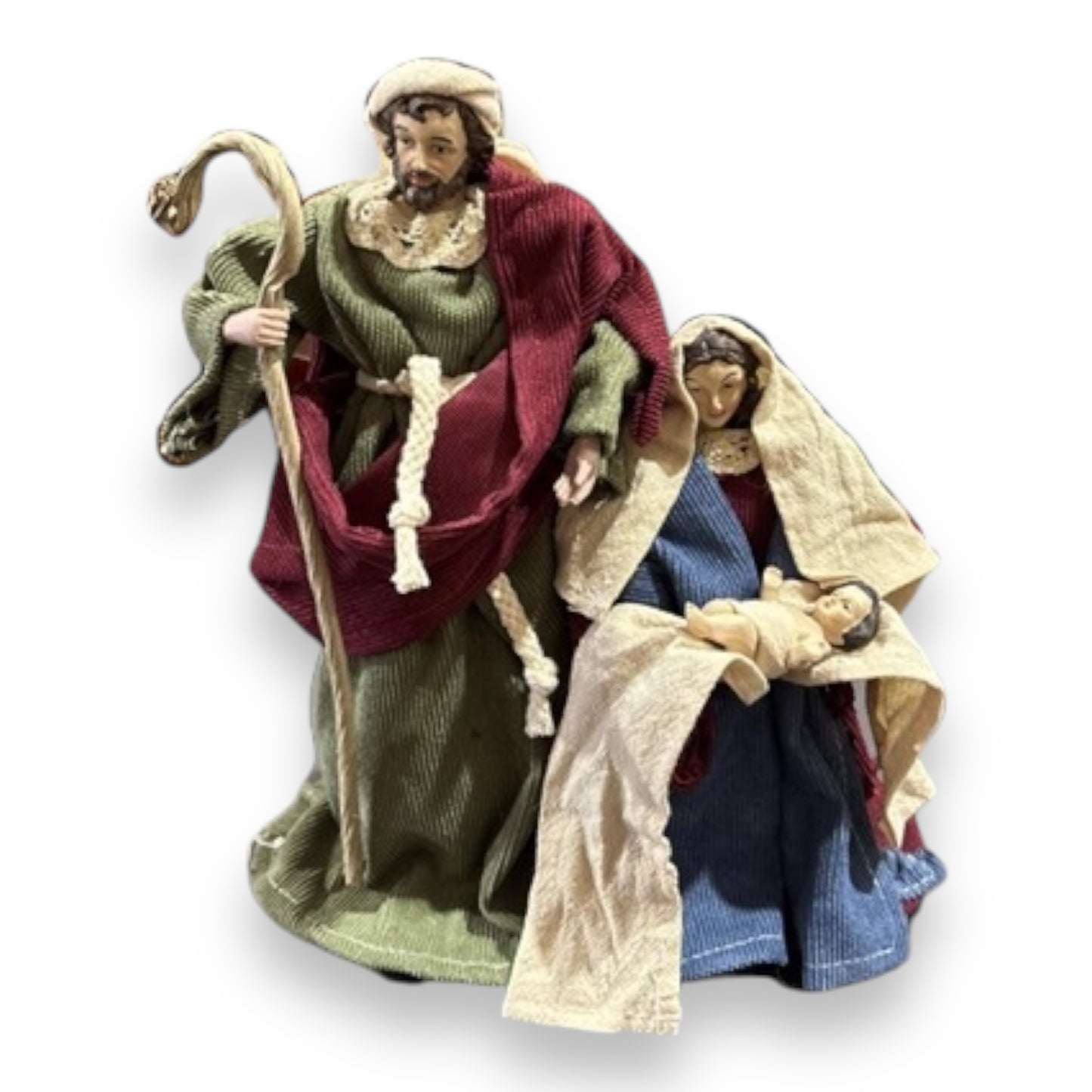 The Nativity 1-Piece Set – 16" , 10" and 6 Piece 13" Christmas Figurine, Holy Family Scene