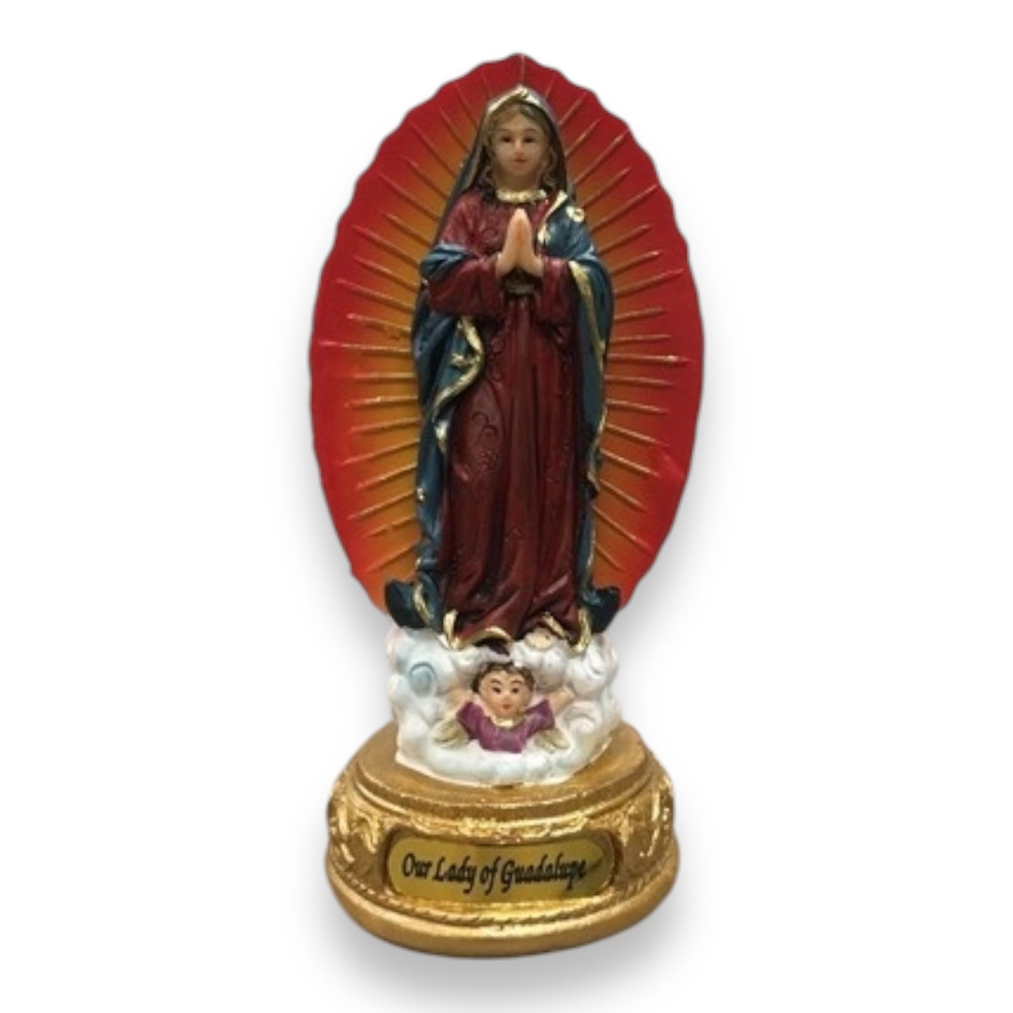 Virgen de Guadalupe - Our Lady of Guadalupe 5" , 8" and 12" - Resin Figurine – Religious Statue Figurine