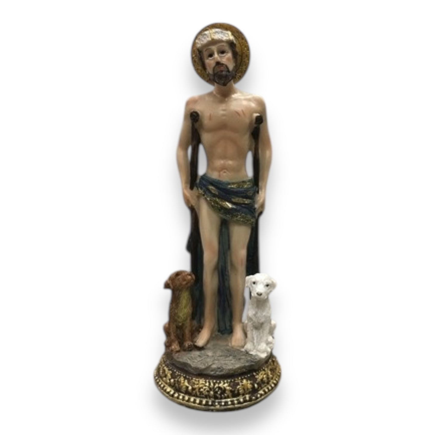 San Lazaro 5" , 6" , 8" and 4" Bronze - Patron of Healing & Protection - Religious Statue Figurine