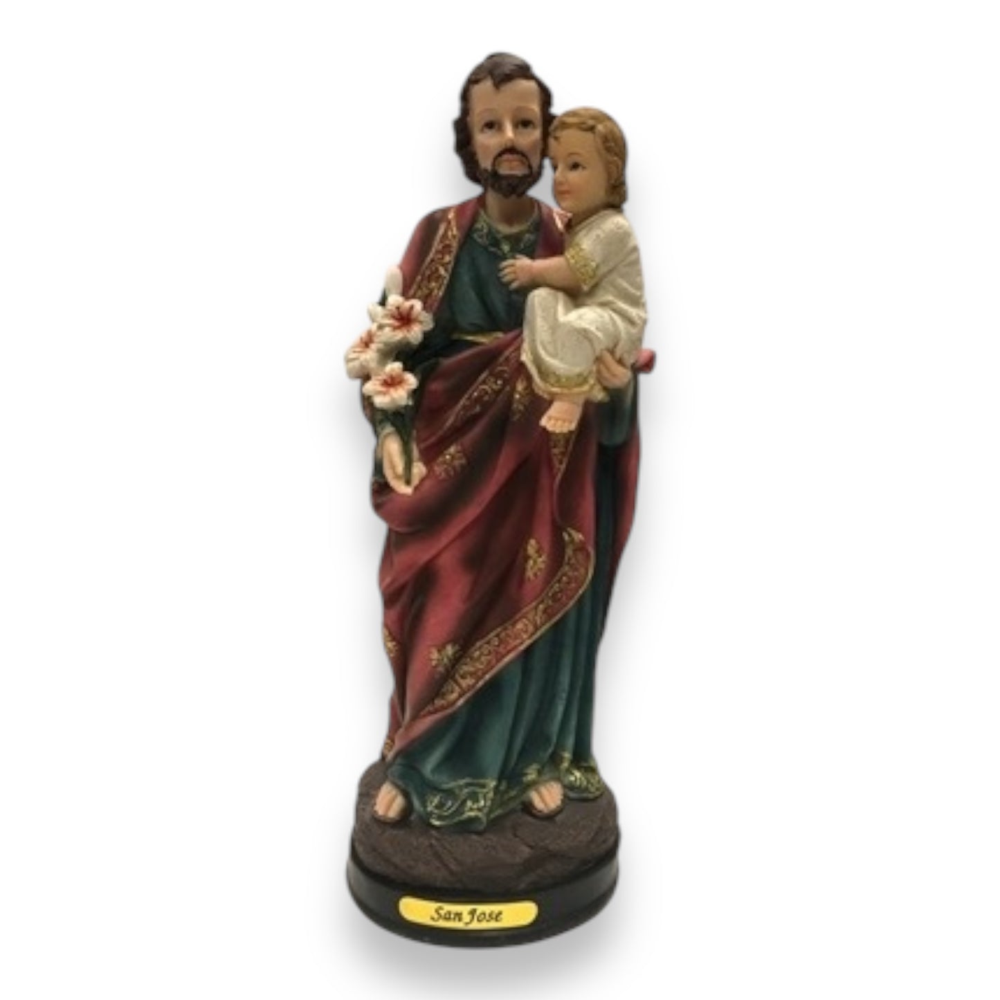 San Jose - Saint Joseph 5" , 8" and 12" - Resin Figurine – Religious Statue Figurine