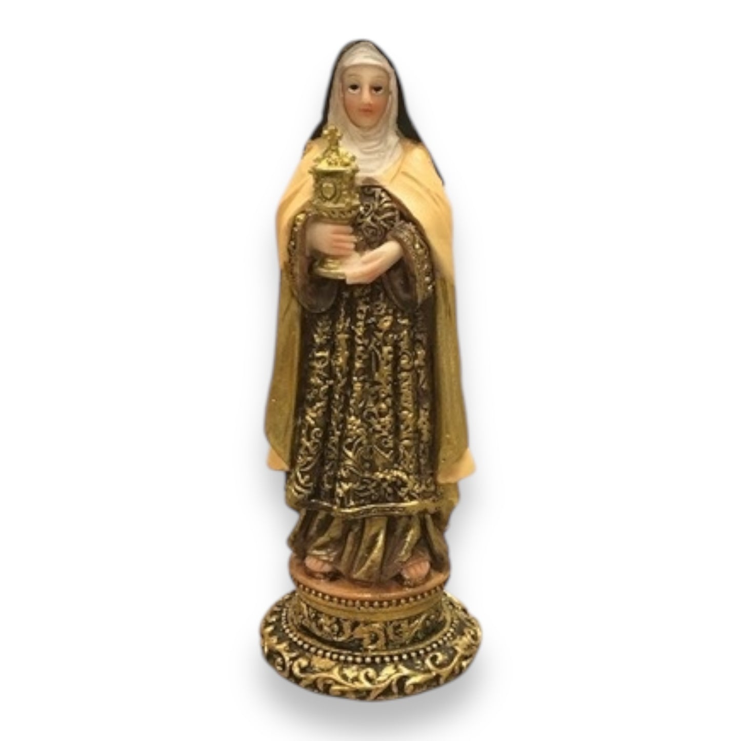 Santa Clara - 5" , 8" and 12" - Saint Clare Religious Statue Figurine