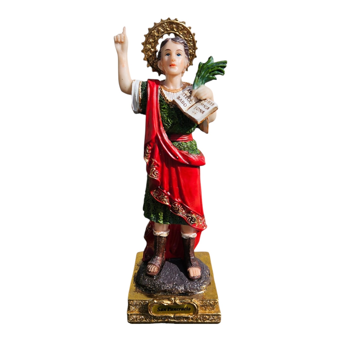 San Pancracio - Saint Pancratius 5" , 8" and 10.5" - Resin Figurine – Religious Statue Figurine