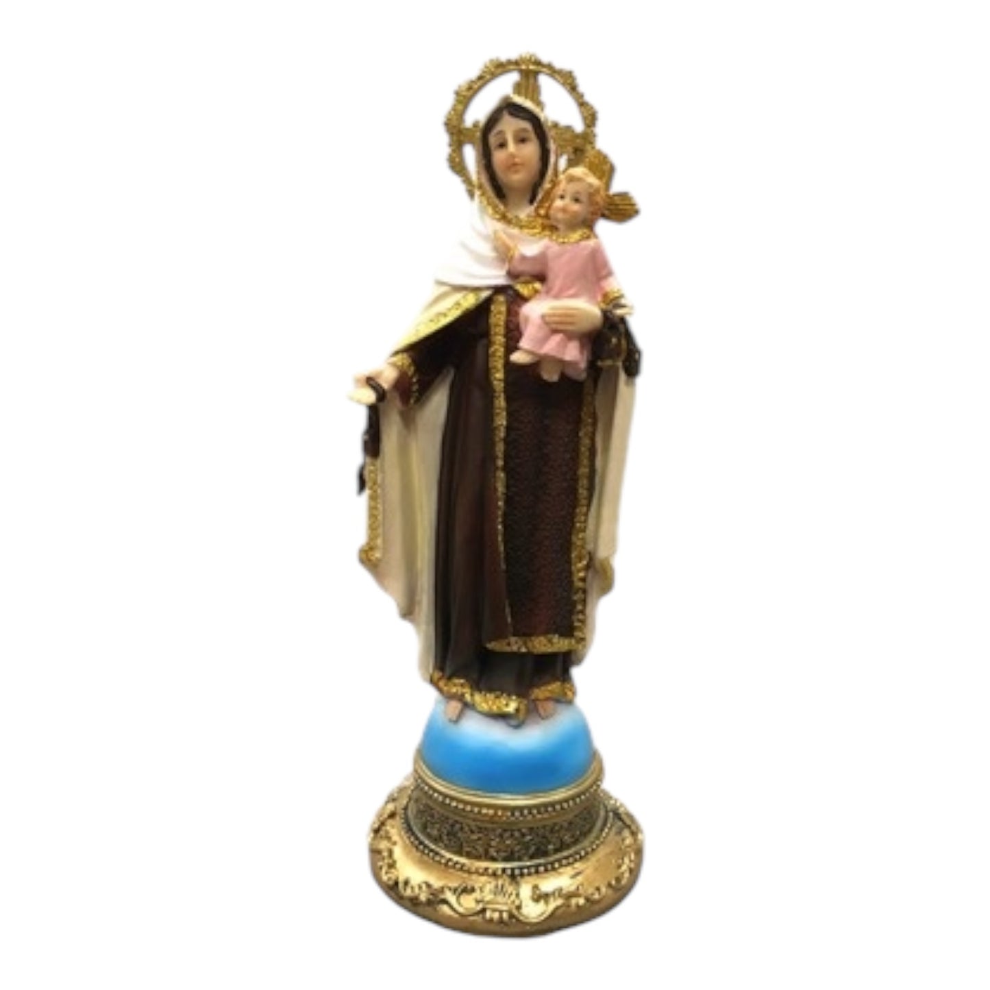 Virgen del Carmen - 5" , 8" and 12" - Our Lady of Carmen Statue Religious Figurine