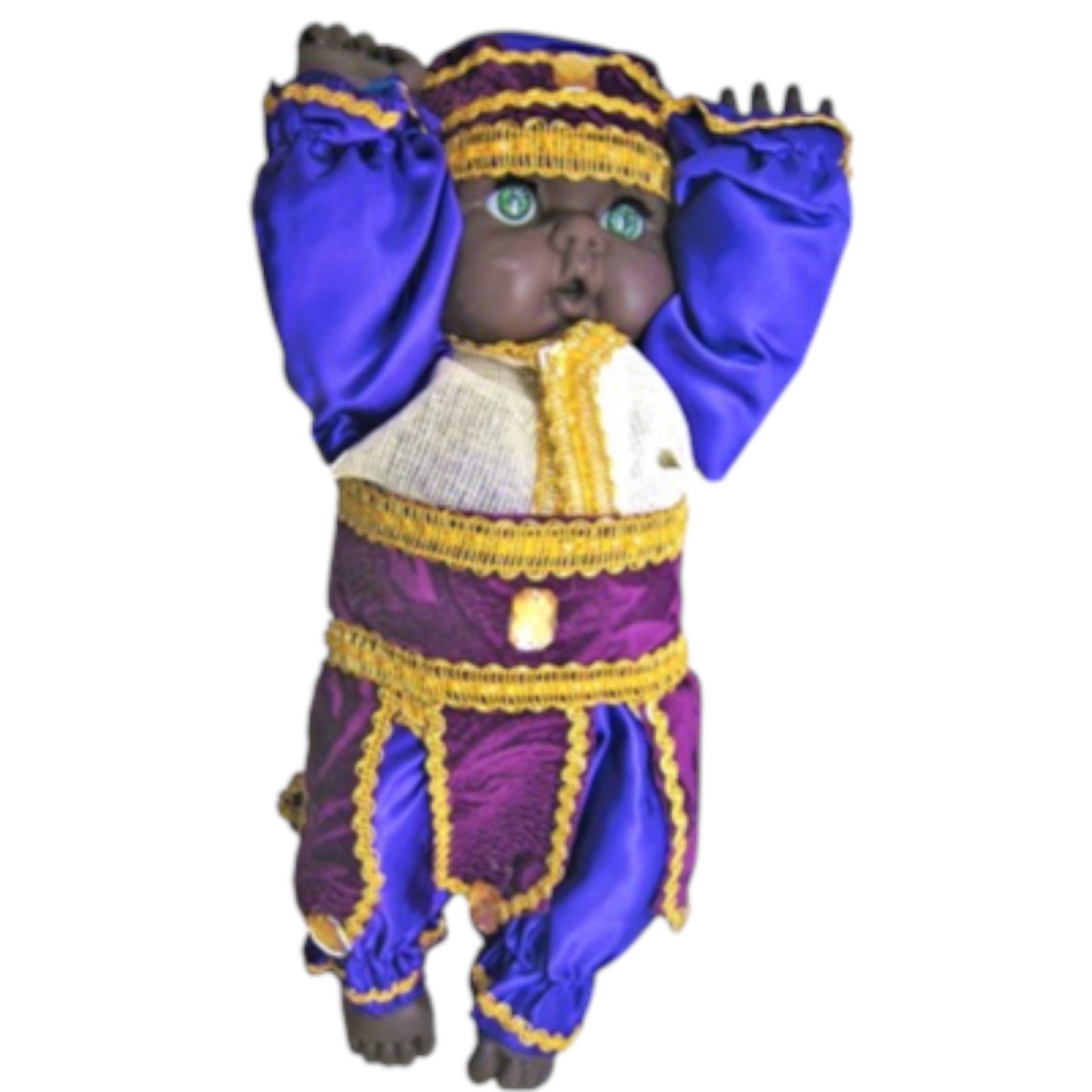 Jimagua Baby Ochosi , Orula , San Lázaro , Ogun and ST.Lazaruz Doll, Spiritual Yoruba Doll Santeria, Ifa, Orishas