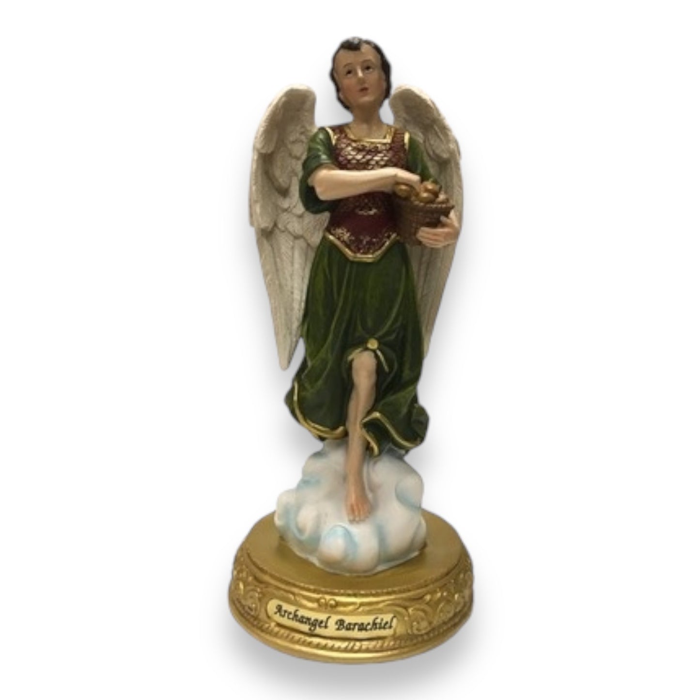 Saint Barachiel Archangel 12” Resin Figurine – Religious Statue Figurine