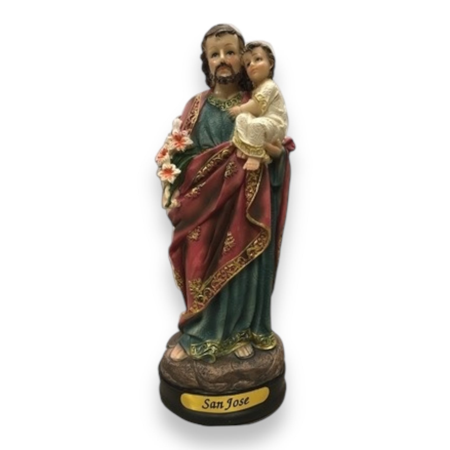 San Jose - Saint Joseph 5" , 8" and 12" - Resin Figurine – Religious Statue Figurine