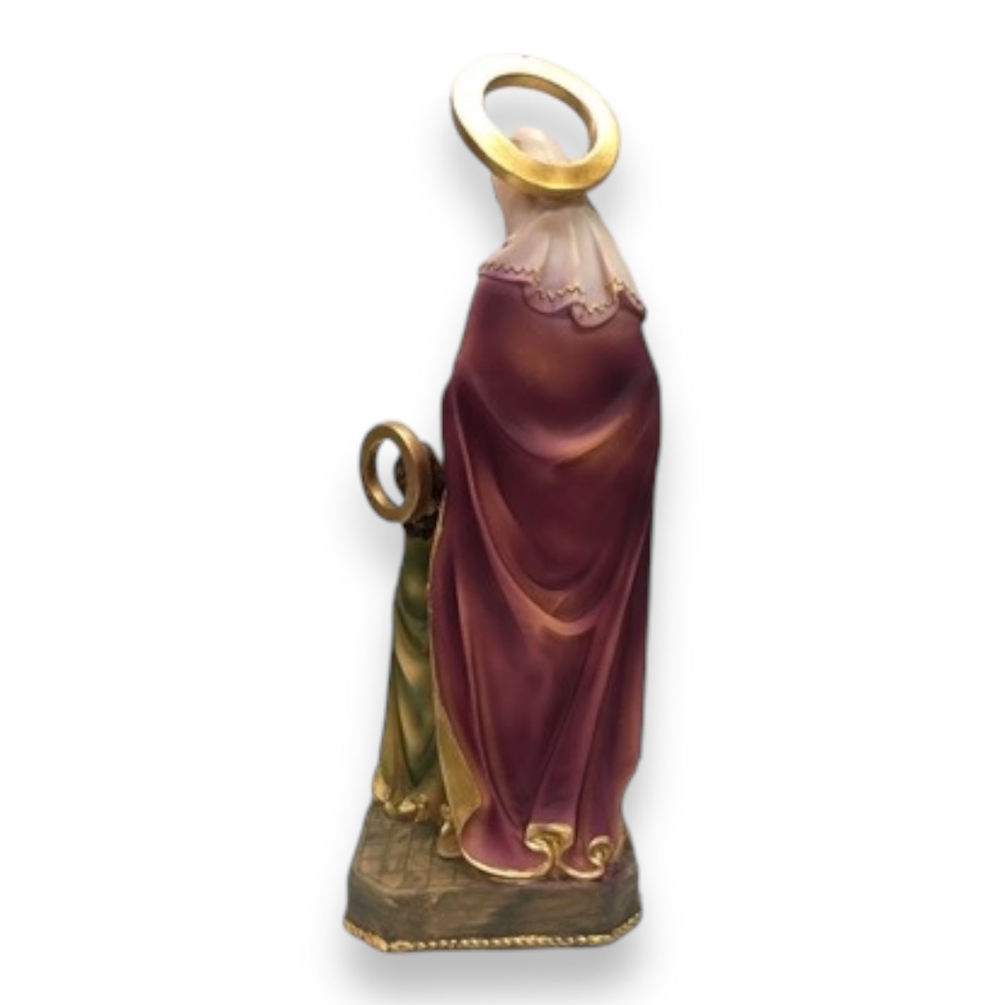 Santa Ana - Saint Anne 12” Resin Figurine – Elegant Religious Statue Figurine
