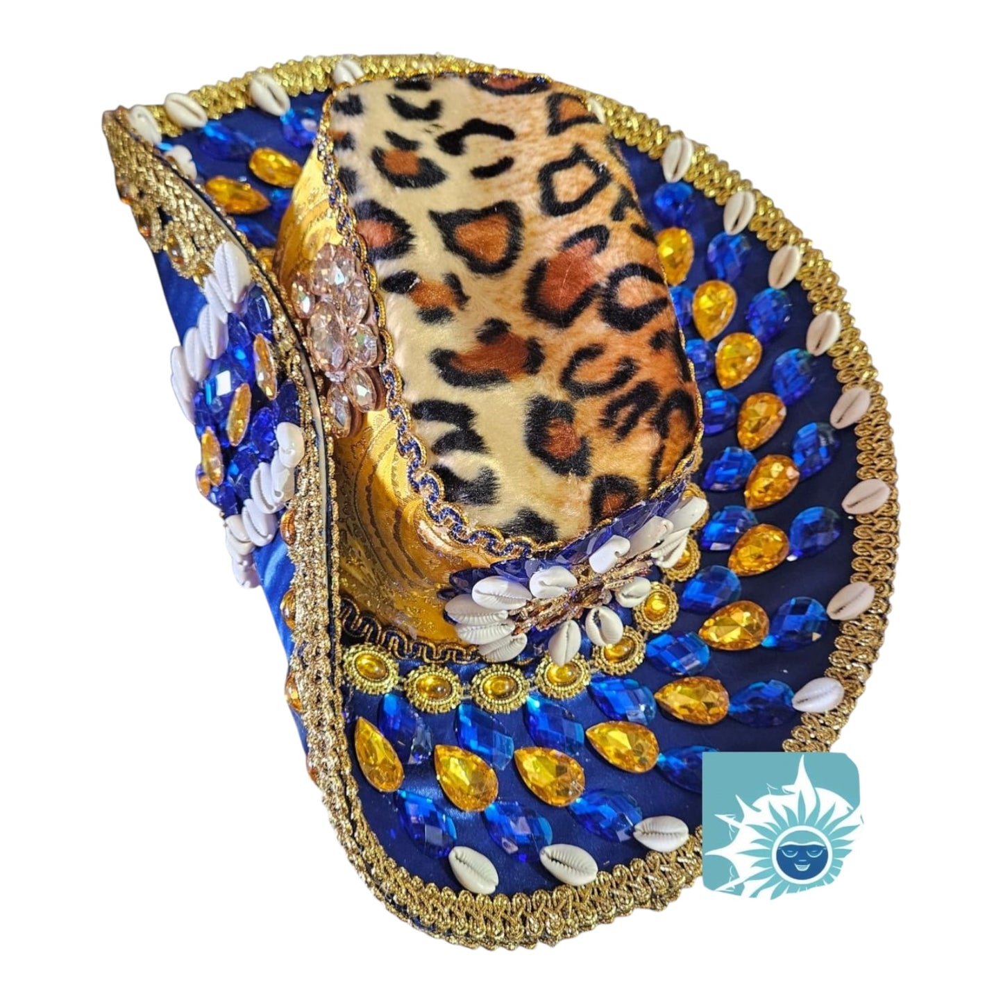 Sombrero Decorado Grande Oggun and Oshoci Hat Santeria, Ifa Handmade Sombrero de Ogun and Oshoci