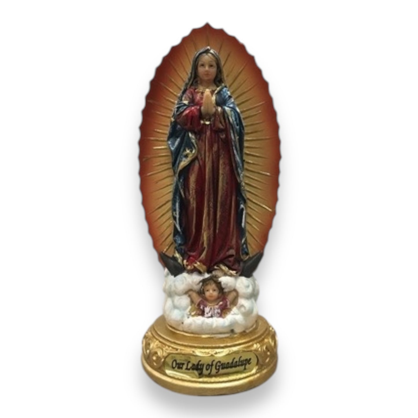 Virgen de Guadalupe - Our Lady of Guadalupe 5" , 8" and 12" - Resin Figurine – Religious Statue Figurine