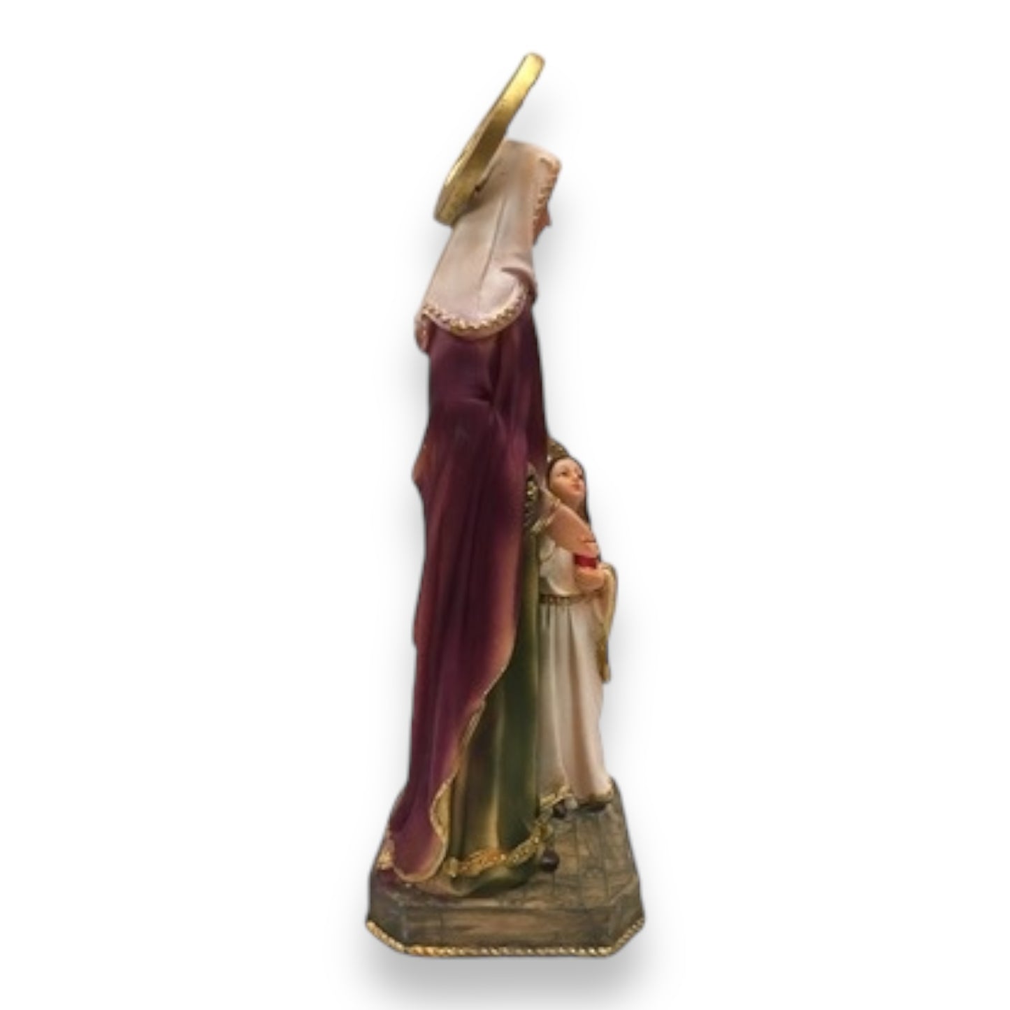 Santa Ana - Saint Anne 12” Resin Figurine – Elegant Religious Statue Figurine