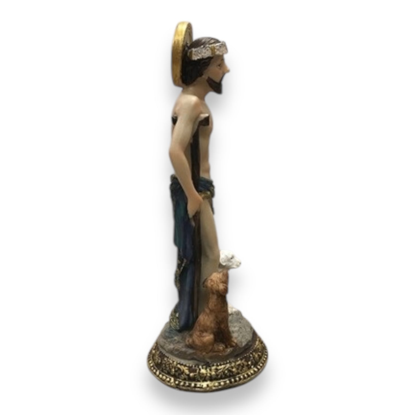 San Lazaro 5" , 6" , 8" and 4" Bronze - Patron of Healing & Protection - Religious Statue Figurine