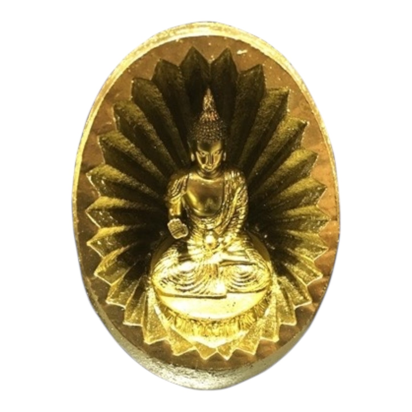 Buda Bebe y Adulto en Esfera - Gold Yellow , Gold Orange , Gold Brown - Buddha in a Sphere Religious Statue Figurine