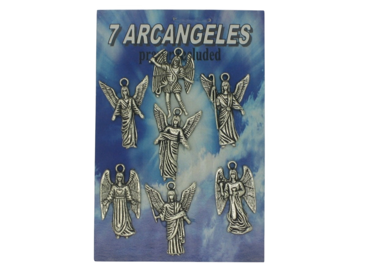 7 Archangels Amulet with Prayer book - Siete Arcangeles Amulet Powerful Spiritual Protection