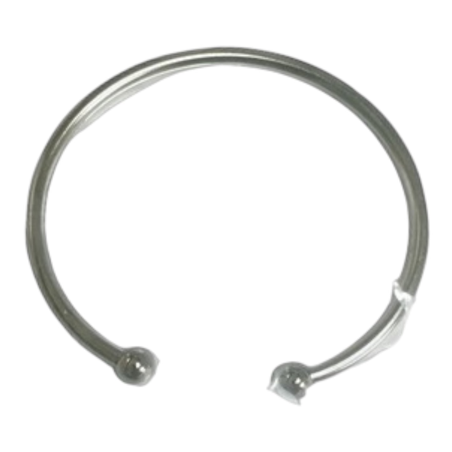 Obatala Bangle - Silver Colored Bracelet (Single) – 2.5 Inches in Diameter, Symbol of Purity and Wisdom