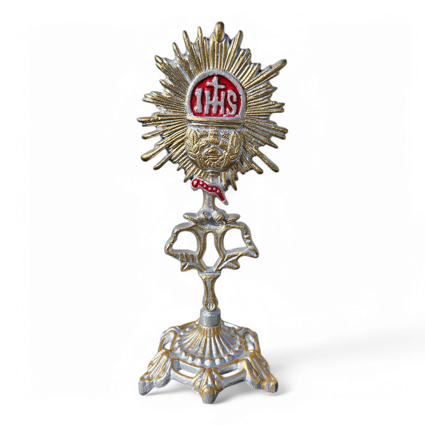 Santisimo Silver Aluminum Statue – 11" Tall, Religious Catholic Figurine