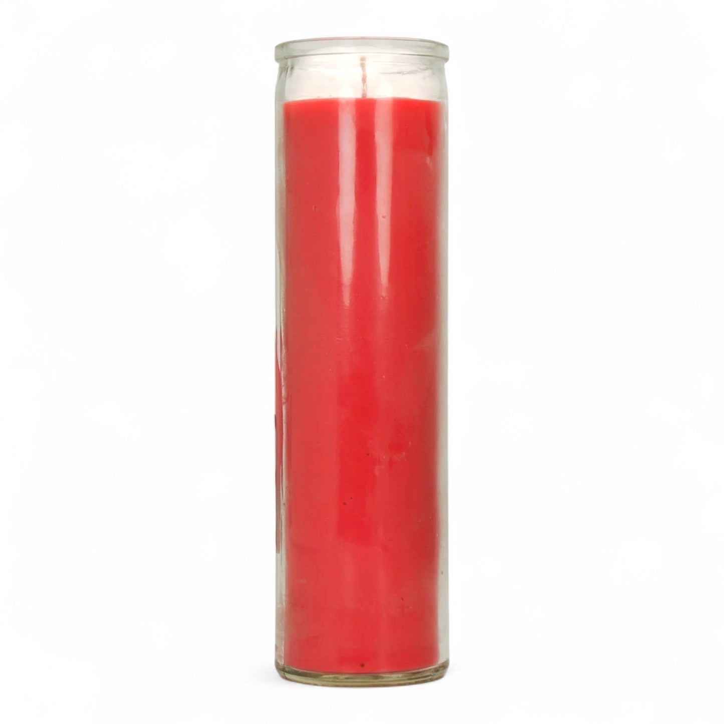 Day Black , Yellow , Red , Blue , Green , Brown Candle in Glass – 8" Unscented Spiritual Prayer Vela for Rituals, Protection, Meditation, Santería, Hoodoo, Spell Work, Religious Altar Pillar Candle