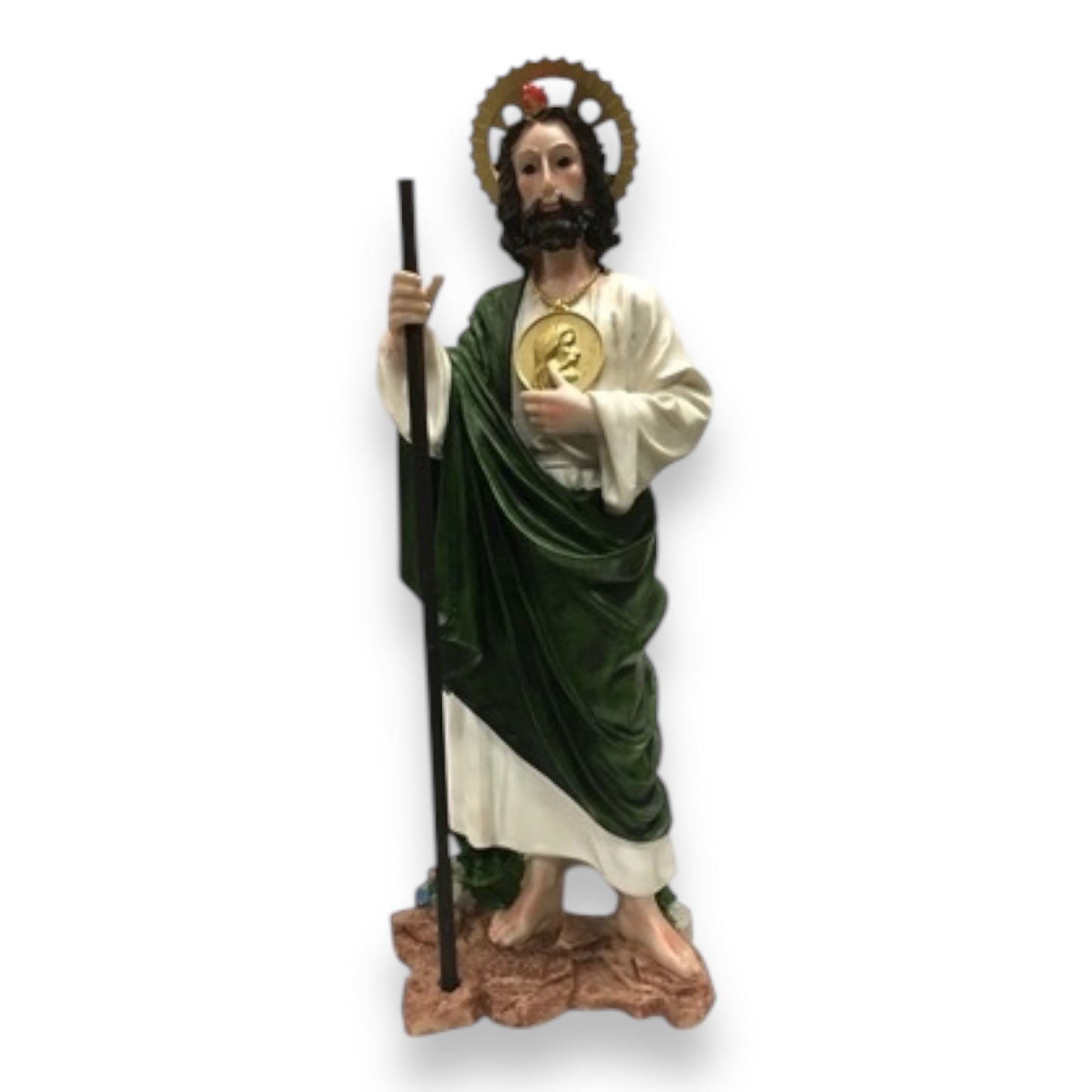 San Judas - Saint Jude Thaddaeus 8" , 12 " and 18" Resin Figurine – Religious Statue Figurine