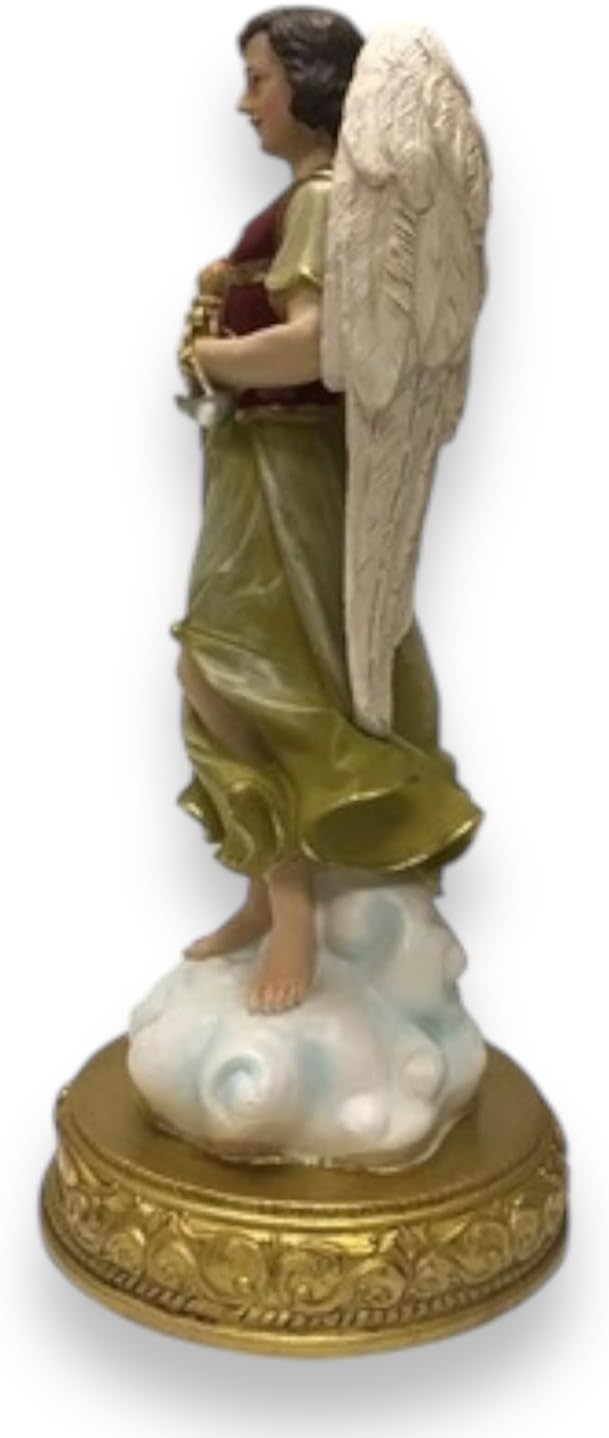 Saint Uriel The Archangel 12" Resin Figurine – Spiritual Angel Statue for Home