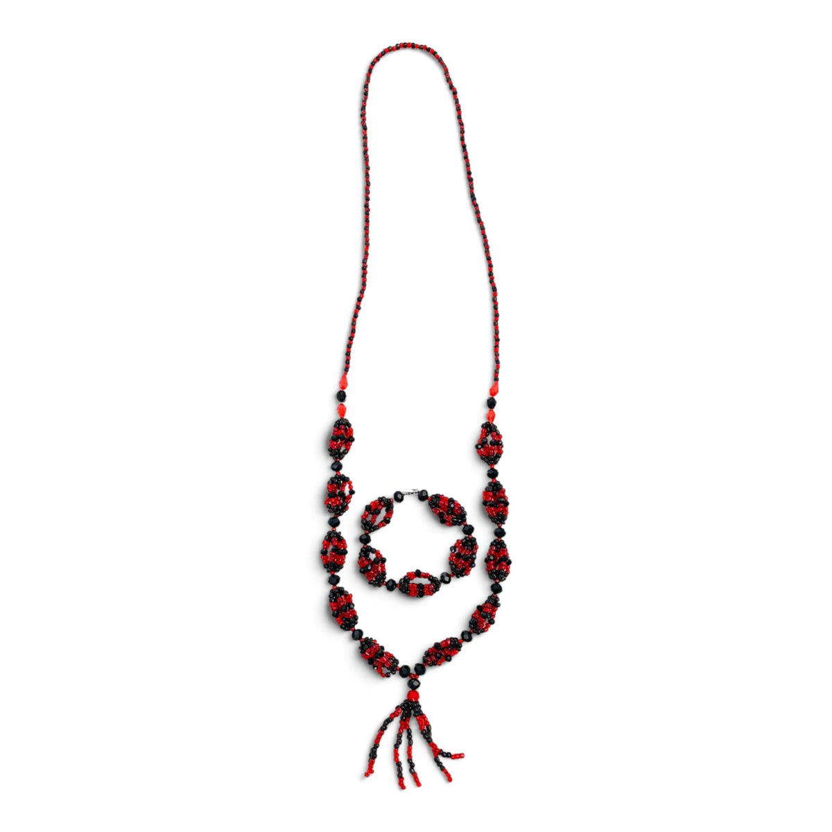 Yoruba Collar y Mazo Beaded Set – Spiritual Santeria Religious Necklace & Ilde, Handmade Elegua