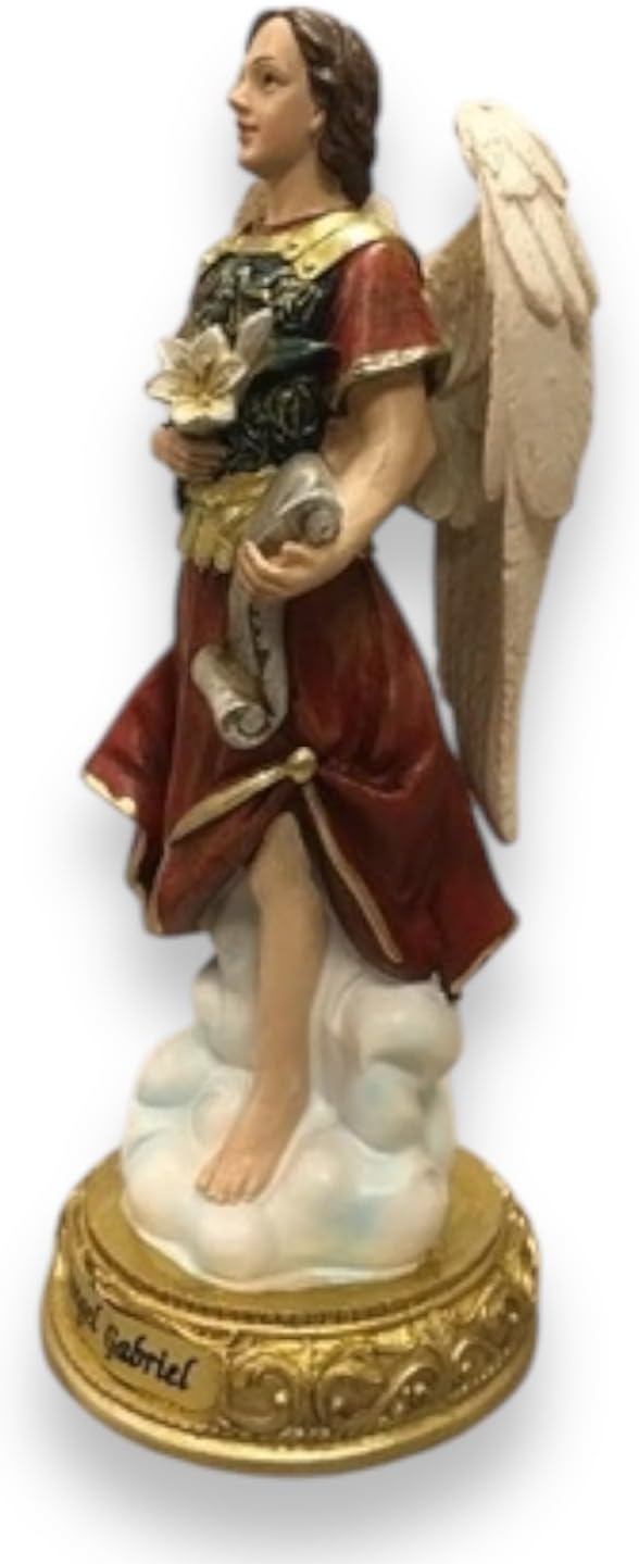 Saint Gabriel Archangel 12" Resin Figurine – Religious Statue for Home and Altar
